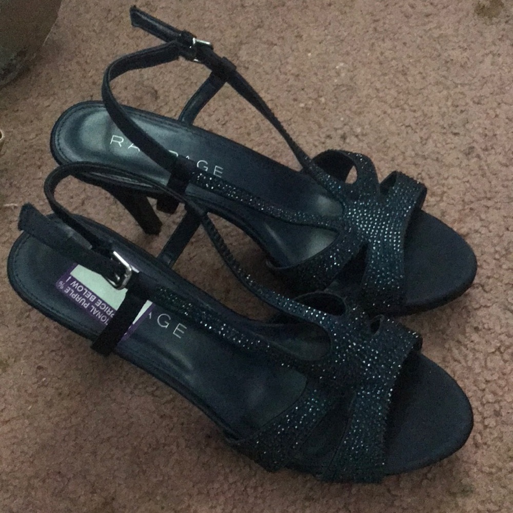 Rampage dark blue gemmed heels size 7 1/2M